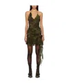 Blumarine Pleated Dress In Multicolor