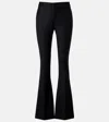Blumarine Pleated Flared Pants In Black