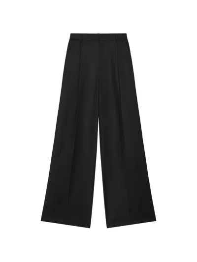 Blumarine Pleated Palazzo Pants In Black
