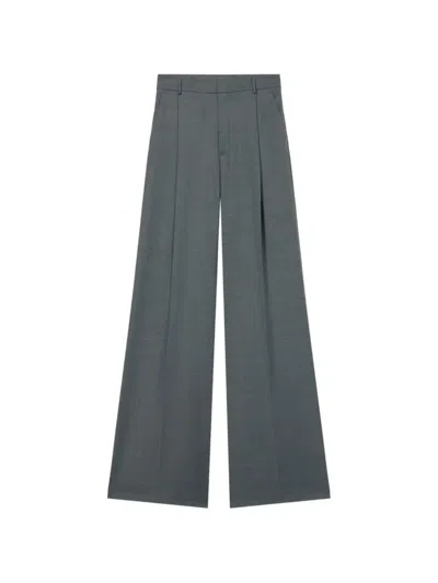 Blumarine Pleated Palazzo Pants In Green