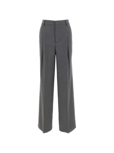 Blumarine Pleated Palazzo Pants In Gray