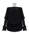 Blumarine Mini Abito In Seta Nera  Donna In Black