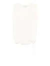 Blumarine Pleated Silk Top In Neutrals