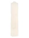 Blumarine Pleated Sleeveless Maxi Dress In Neutral