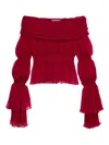 Blumarine Pleated Top In Red