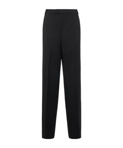 Blumarine Pleated Wide-leg Casual Pants In Black