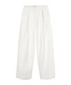 Blumarine Pleated Wide-leg Trousers In White