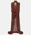Blumarine Plissé Silk Chiffon Gown