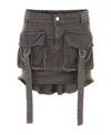Blumarine Pocke-detailed Corduroy Mini Skirt In Black
