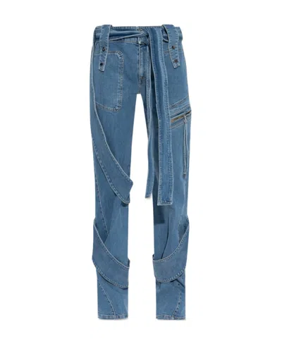 Blumarine Pocket Denim Trousers In Blue