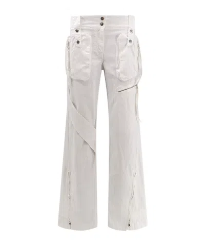 Blumarine Pocket Design Logo Casual Pants In White