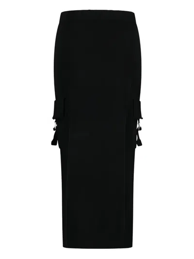 Blumarine Pocket-detail Knit Skirt In Black