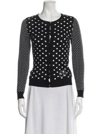Pre-owned Blumarine Polka Dot Print Crew Neck Top In Multi