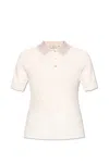 Blumarine Rhinestone-embelished Polo Shirt In Pink