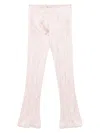 Blumarine Straight Leg Pants In Crinkled Satin In Neutral