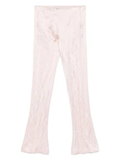 Blumarine Powder Pink Flared Trousers
