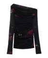 Blumarine Print Dress In Black
