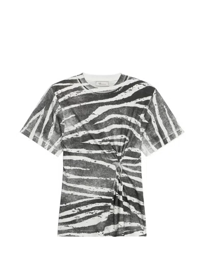 Blumarine Print Metal Detail T-shirt In White