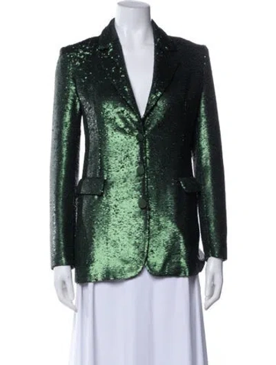 Pre-owned Blumarine Printed Blazer W/ Tags In Green