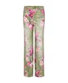 Blumarine Printed Casual Pants In Gray