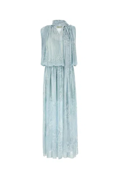 BLUMARINE ABITO IN CHIFFON STAMPATO   DONNA