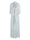 Blumarine Printed Chiffon Dress In Blue