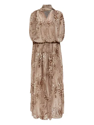 BLUMARINE PRINTED CHIFFON DRESS