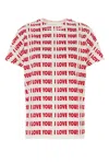 Blumarine Printed Jersey Short-sleeved T-shirt In Opticalwithelipsti