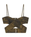 Blumarine Printed Cross Blouse In Green