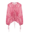 Blumarine Printed Georgette Blouse In Pink