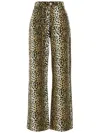 Blumarine Printed Denim Wide-leg Jeans In M9905|blackcognac
