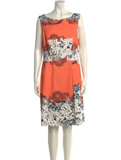 Pre-owned Blumarine Printed Knee-length Dress In Orange