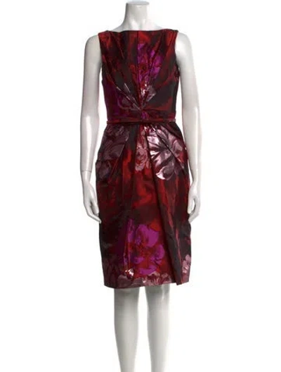Pre-owned Blumarine Printed Knee-length Dress In Red