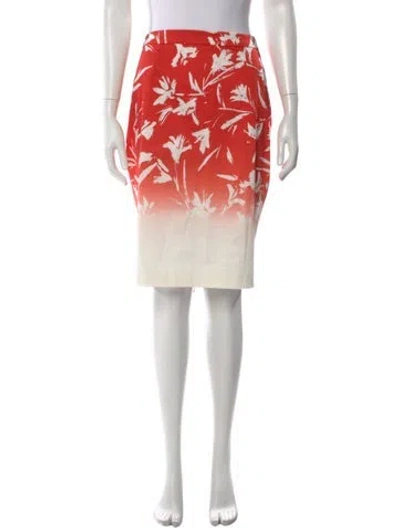 Pre-owned Blumarine Printed Knee-length Skirt In Red