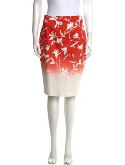 Pre-owned Blumarine Printed Knee-length Skirt In Red