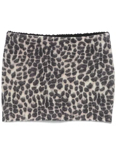 BLUMARINE BLUMARINE PRINTED KNIT SKIRT