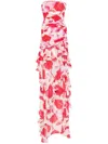 Blumarine Printed Maxi Dress In Neutrals