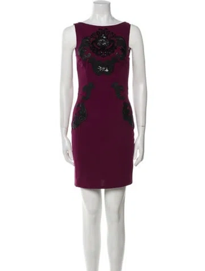 Pre-owned Blumarine Printed Mini Dress In Purple