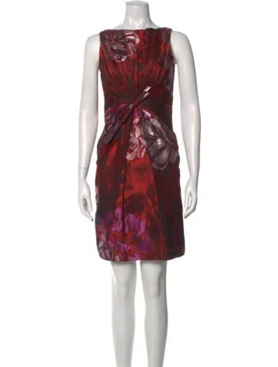 Pre-owned Blumarine Printed Mini Dress In Red