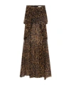 Blumarine Printed Ruffled-detail Skirt In Animal Print