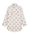Blumarine White Printed Denim Overshirt In White