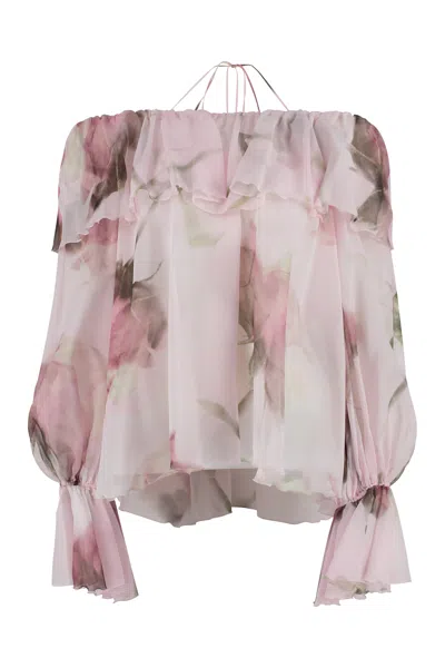BLUMARINE BLUMARINE PRINTED SILK BLOUSE