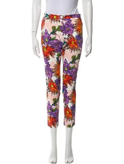 Pre-owned Blumarine Printed Skinny Leg Pants In Neutral