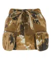 Blumarine Belted Denim Mini Cargo Skirt In Multicolour