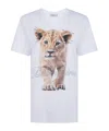 Blumarine Lion-print Crystal-embellished T-shirt In White