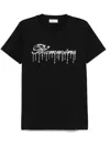Blumarine Jersey T-shirt With Dripping-effect Logo In Black
