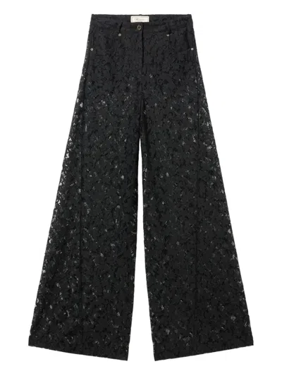Blumarine Hose Mit Rébrodé-spitze In Black