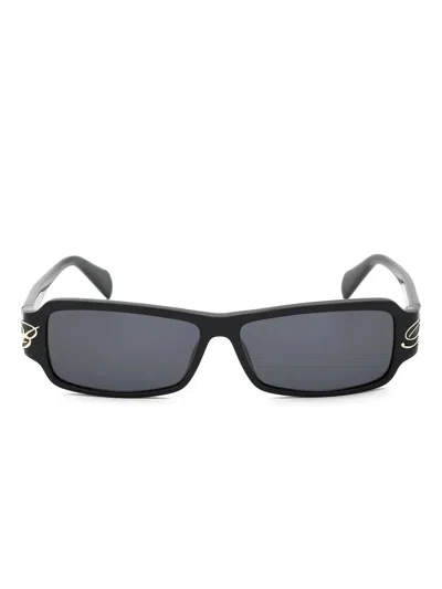 Blumarine Rectangular-frame Sunglasses In Black