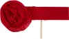 Blumarine Red Grosgrain Rose Choker In N0313 Lipstick Red