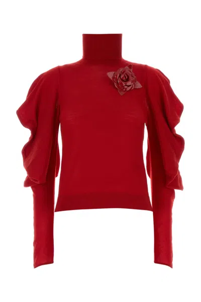 Blumarine Virgin Wool Sweater In Animal Print